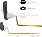 Toilet Handle Replacement Kit, Side Mount Toilet Trip Levers with Seal Gasket and Nut, with Stainless Steel Flapper Chains, Universal Replacement for Most Toilets (Matte Black)