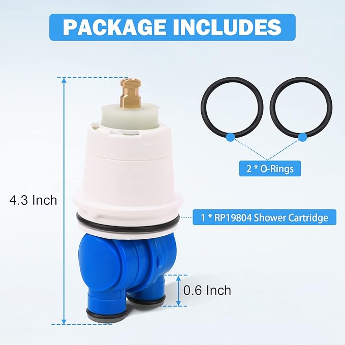 RP19804 Delta Shower Cartridge Replacement for Delta 1300/1400 Series Single Handle Bath Tub and Shower Faucet Parts Replacement Pressure Balance Cartridge For Delta Select Monitor Valves (1993-2007)