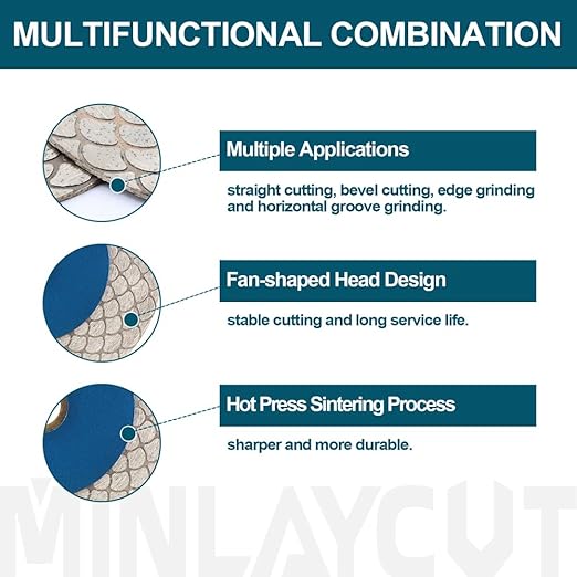 Diamond Tile Saw Blade 4-1/2" 115mm Cut Off Wheel for Cutting and Grinding Porcelain Ceramic Tile Marble Artificial Stone