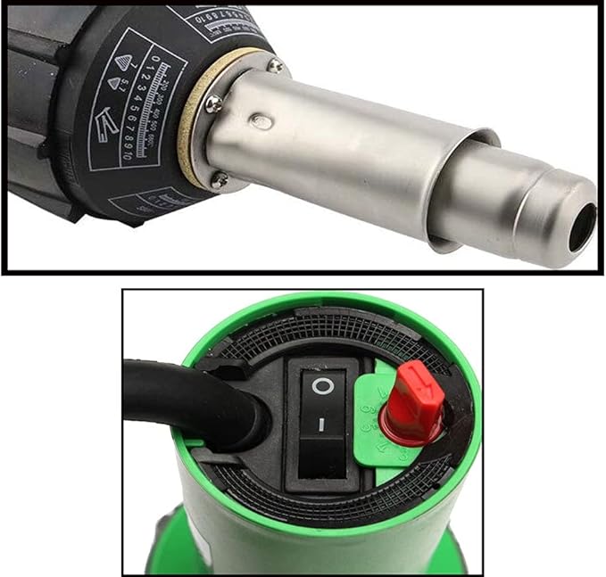 Beyondlife 1600W Plastic Welder Welding Tool Heat Heating Gun Torch Hot Air Pistol PVC Welder Machine Kit Set, with Butterfly Flooring Welding Kit and Convenient Carry Case