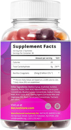 BeLive Probiotic Gummies - Probiotics with 5 Billion CFUs for Digestive Health, Men, Women & Kids - for Immune Support, Sugar Free & Vegan | 60 Ct – Blueberry, Strawberry & Orange