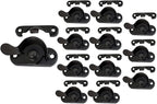 QCAA Steel Window Sash Lock, CTC 2", Matte Black, 12 Pack, Made in Taiwan
