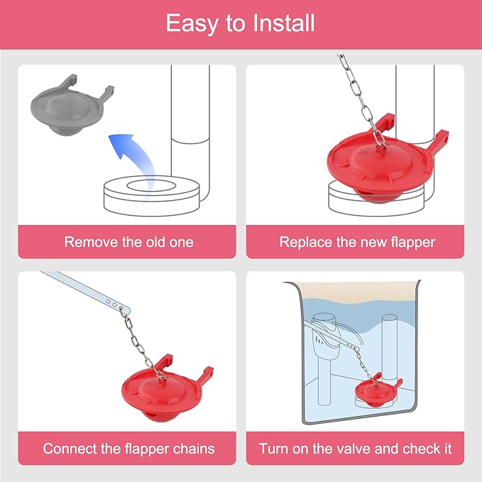 Hibbent Large 3-Inch Toilet Flapper Replacement Compatible with TOTO flapper Model G-Max, THU138S, THU175S and THU331S- Oversized Sealing and Easy to Install