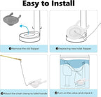 3 Inch Toilet Flappers Replacement for Gerber 99-827, Toilet Flapper with Stainless Chain and Hook, Toilet Replacement Parts (Clear 1 PCS)