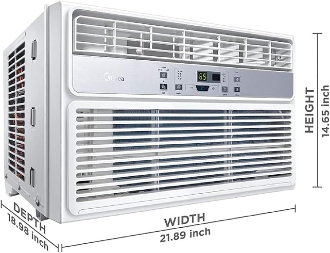 Midea 12,000 BTU EasyCool Window Air Conditioner, Dehumidifier and Fan - Cool, Circulate and Dehumidify up to 550 Sq. Ft., Reusable Filter, Remote Control