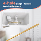 iFealClear Universal Metal Toilet Handle Replacement, Front Mount Toilet Flush Trip Lever Compatible with American Standard/Mansfield/TOTO/Kohler Toilets, Stainless Steel Flapper Chain, Brushed Nickel