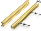 homdiy 25 Pack Adjustable Brushed Brass Cabinet Pulls 2" to 8.8" (51-224mm) Adjustable Hole Distance Drawer Pulls