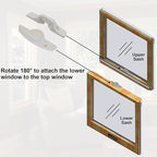 Window Sash Lock & Latch and Keeper Replacement for Andersen 200 Series Narroline and 400 Series Tilt-Wash Double-Hung Windows 1968 to Present (2 Pack, White Color)