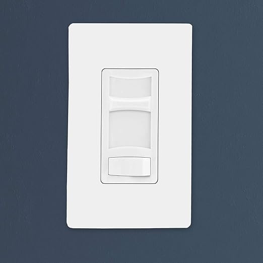 Maxxima LED Slide Dimmer Switch - 3-Way/Single Pole Decorative Electrical Light Switch, 600 Watt Max, LED Compatible On/Off Switch, Screwless Wall Plate Cover Included