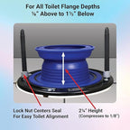 One N Done Toilet Flange Repair Kit - Toilet Kit For Low or Broken Flange. Toilet Wax Ring Replacement Kit W/Toilet Flange Extender Kit, Easy Toilet Bolts, & Toilet Caps For Bottom of Toilet. 3X
