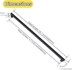 Oil Rubbed Bronze Cabinet Pulls 17-5/8 Inch Hole Centers(448mm), Long Cabinet Handles Square Drawer Pulls 10 Pack, Stainless Steel Wardrobe Handles