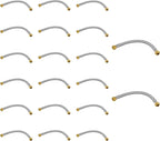 20 Pack Foskan 12-Inch Flexible Water Heater Connector Hose,with 3/4" Push-Fit x 3/4" FIP,Compatible with Copper, PEX, CPVC, and PE-RT Pipes for Water and Heating Use（12" Length）