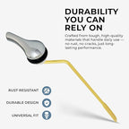 Qualihome Universal Toilet Tank Flush Lever, Chrome Finish Handle with Metal Nut, Fits Most Toilets (Side Mount)