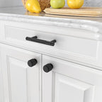 Amerdeco 10 Pack Matte Black Knurled Cabinet Pulls 3 Inch Center to Center Kitchen Cabinet Handles for Drawer Dresser, Cupboard and Wardrobe ZH0031