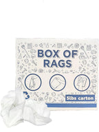 Recycled White Sheeting Cleaning Rags (600 lbs. Pallet 120x5 lbs. Box) – Lint Free White Cotton Cloths for Manufacturing | Automotive | Janitorial | Shop Rags Bulk - Multipurpose