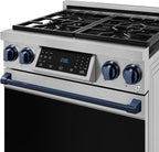 Gordon Ramsay by THOR Kitchen 30 Inch Professional Gas Range with Tilt Panel Touch Control in Stainless Steel/Navy Blue