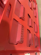 Packout Mounting Plate, Metal Base for Milwaukee Toolboxes, Wall or Floor Mount (2, red)