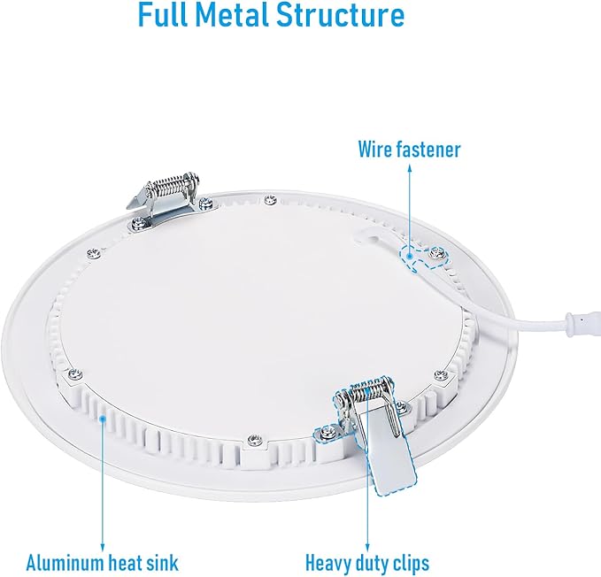 TORCHSTAR Premium Series 6 Inch Ultra-Thin LED Recessed Light with Junction Box, 13.5W Dimmable LED Canless Recessed Ceiling Lights Slim, ETL & ES Listed, CRI90, 3000K Warm White, White, Pack of 6