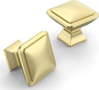 10 Pack Gold Cabinet Knobs Kitchen Brushed Brass Cabinet Pulls Gold Knobs for Dresser Drawer Hardware for Cupboard