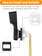 Toilet Handle Replacement Kit, 702 Universal Toilet Flush Handle, Zinc Alloy Toilet Tank Trip Lever with H2 Brass Arm Front-Mount Compatible with American Standard, Mansfield Toilet, Black