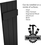 Board & Batten Vinyl Shutters (1 Pair) | 11"x39" (3-Board) - Black Cosmos/Paintable | Exterior Window Shutters | Includes Mounting Hardware | Simple Installation | Made in USA