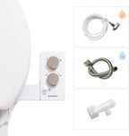 TUSHY Spa Warm Water Bidet Attachment for Toilet. Universal Fit, Easy Install (Requires Sink Access for Optional Temperature Control) Self Cleaning, Adjustable Pressure, Angle Control, Platinum Knob