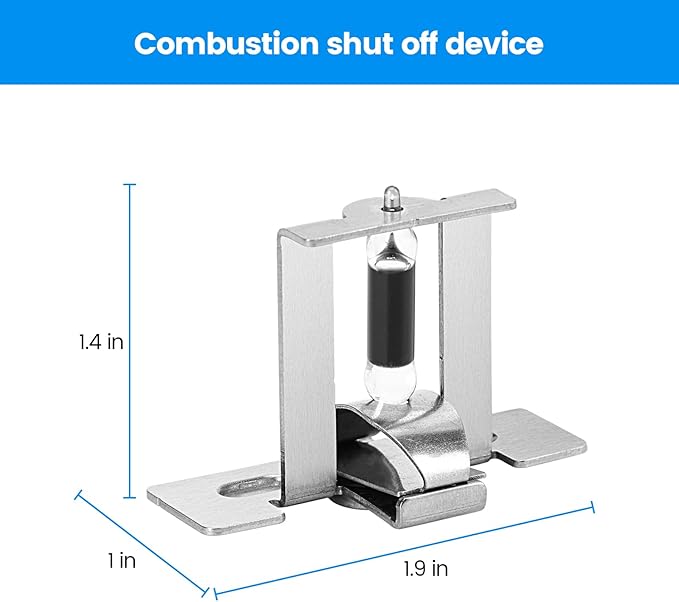 Combustion Shutoff Device Assembly Replacement Kit for Water Heater FVIR, Compatible with Rheem, Ruud, Richmond, GE and Almost Any Gas Tank Water Heater