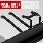 Wall Mount Tool Storage Rack, Garage Organization, Heavy Duty Garage Storage Tool Organizer, Garden Tool Wall Hooks and Hangers, Hold Up to 350lbs Black 2Pack