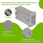 15A 32V Mini Slotted Automotive MCASE Shaped Cartridge Fuse Kit(Pack of 6pcs,15A)