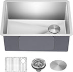 Kraus KHU111-25 Standart PRO 16 Gauge Undermount Single Bowl Stainless Steel Kitchen Sink, 25 Inch