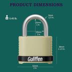 Outdoor Combination Lock, Heavy Duty Weatherproof Combination Padlock, 4 Pack Resettable Combination Lock for Locker, Shed, Garage, Gate, Fence