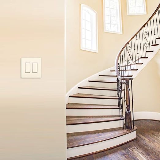 Legrand radiant TM874LACC6 15 Amp Rocker Wall Switch, 4-Way Decorator Light Switches, Light Almond (1 Count)