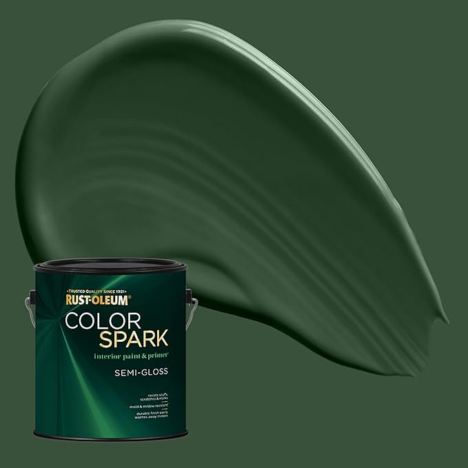 Rust-Oleum Color Spark Interior Paint and Primer in One, Semi-Gloss, Sequoia Grove, 1 Gallon