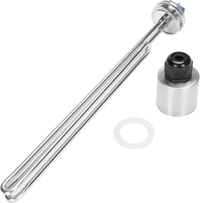 DERNORD 1.5" Inch (OD50.5mm) Tri-clamp Foldback Heating Element Stainless Steel Immersion Water Heater (240v 6500w)