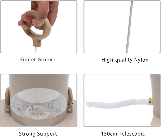 Mini Portable Washing Machine, 2 in 1 Hand Cranked Manual Clothes Non-Electric Washing Machine and Spin Dryer, 9L Capacity Washer/Dryer for Camping, Apartments, RV's, Outdoor(Apricot Large)