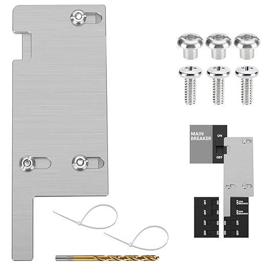 Generator Interlock Kit Compatible with Square D Vertical Main 150 or 200 Amp Breaker,3 1/4 to 4 Inch Spacing Between Main and Branch Breaker,Electrical Interlocking Panel.