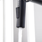 SUMERAIN Single Hole Matte Black Kitchen Faucet,Lead-Free Pull-Down Kitchen Sink Faucet, Deck Mounted