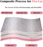 2 PAIRS Household Gloves Latex Free Cleaning Gloves with Soft Lining Long Cuff 15" & Grip, Medum, Pink/Blue