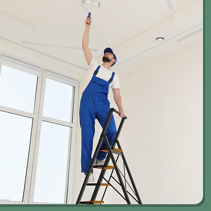 Step Ladder 5 Step Folding Kitchen Step Stool for Adults, Ladders for Home