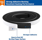 MAGZO Weather Stripping Door Seal, 1 Inch Wide X 3/4 Inch Thick Adhesive Foam Tape Soundproof Weatherstripping for Windows, 2 Rolls Total 13FT Black