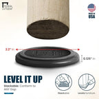 Stable The Table-24 Pack, Charcoal Round, Restaurant Table Leveler & Riser, Non Slip Stacking Furniture Pad, Floor Protector, Easy to Use Outdoor or Indoor on Tile, Patios and Decks, Made in USA