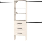 ClosetMaid SuiteSymphony 25-Inch Closet System Tower with (3) Drawers, and (2) Shelves, White Timber