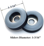 1-1/4" Screw on Furniture Glides Sliders-Furnigear PTFE (Teflon) Chair Leg Movers Sliders for Carpet and Hardwood Surface - Move Your Furniture Easy & Safely - Best Floor Protector (40pack)