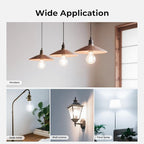 Dimmable E26 LED Bulb 6W, 60 watt Equivalent, A19 Clear Glass LED Light Bulb 5000K Daylight, Vintage LED Edison Bulbs for Ceiling Fan, 90+CRI, 600LM, 4 Pack