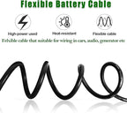 2 Gauge Battery Cable Copper Wire, 20FT Red+20FT Black 2 AWG Welding Cable Standard USA OFC Wire for Automotive, Battery, Solar, Marine and Generator