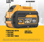 2Pack 9.0Ah Replacement for Dewalt 20V 60V Flexvolt Battery Lithium Compatible with Dewalt 20 60 Volt Max Battery DCB609 DCB606 DCB612 DCB200 DCB201 DCB203 DCB204 DCB206 DCB207 DCB209 Power Tools