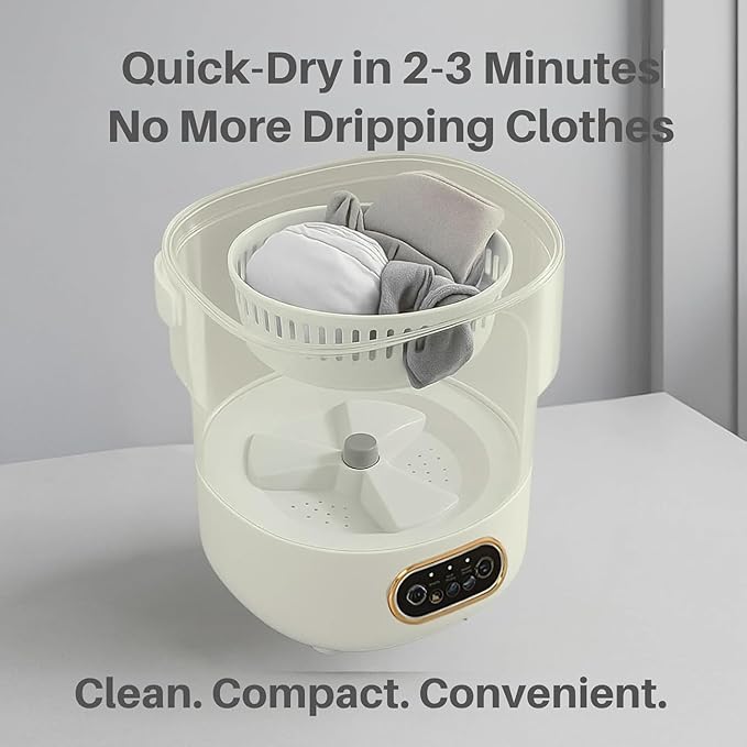 Portable Washing Machine, 17L/4 Gal, Foldable Mini Washing Machine, Mini Portable Washer, Easy To Use, Quiet and User Friendly, Great for Dorms Small Apartments Travelling