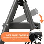 Step Stool for Adults,2 Step Ladder Folding 330lbs Anti Slip Step Stool,Foldable Ergonomic 2 Steel Stool with Wide Pedal for Home, Kitchen, Office (Gray)