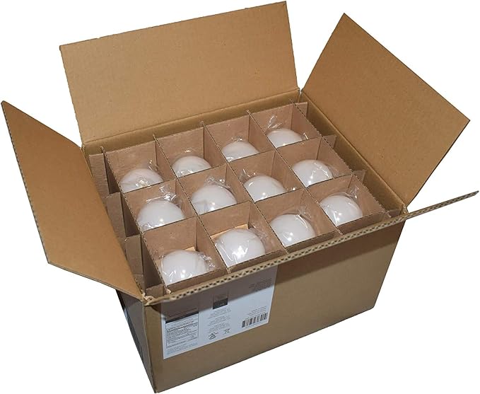 Amazon Basics A19 LED Light Bulbs 60 Watt Equivalent, Warm White (3000K), Energy Efficient 9W, Non-Dimmable, 10,000 Hour Lifetime, 24 Count (Pack of 1)