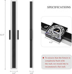 LamQee 31.5 Inch Long Outdoor Wall Lights Modern Exterior Lighting Fixtures for House, Waterproof 3000K 24W 1200LM LED Linear Outdoor Wall Sconces Lighting for Porch Patio Garage Door Yard Indoor